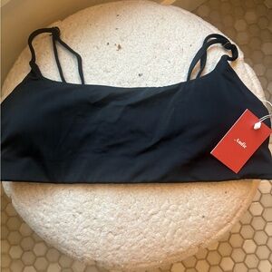 Andie Black Bikini Swim Top Adjustable Straps
